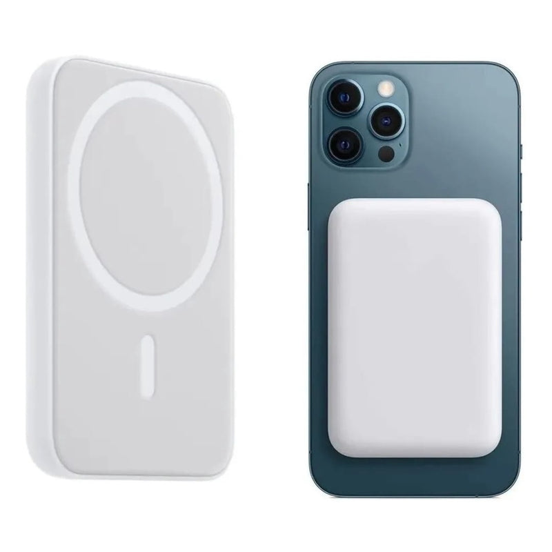 Carregador Portátil Por Indução Magsafe iOS - Capinha de Iphone de Brinde
