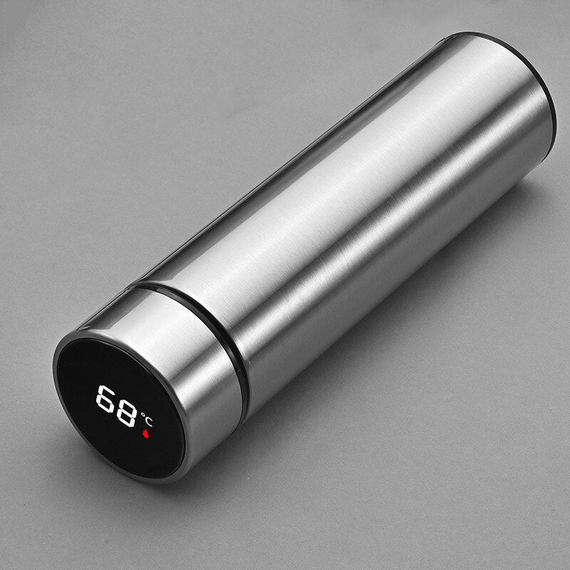 Garrafa Térmica com Termômetro Aço Inox Portátil
