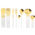 Conjunto de Talheres Dinnerware Dourado 24 Peças