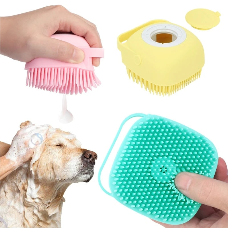 Escova Com Dispenser Para Cães